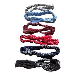 6-Pack Paisley Knot Headbands Women’s Bandana Style